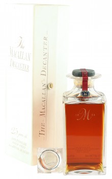 Macallan 1962 25 Year Old, Crystal Decanter with Stopper and Box
