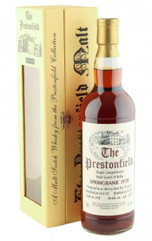 Springbank 1970 34 Year Old, Prestonfield Sherry Cask #1631 with Box