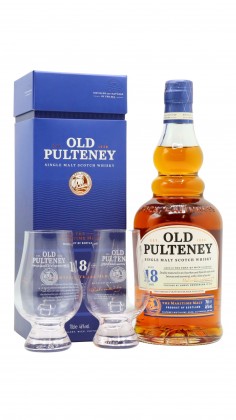 Old Pulteney Glencairn Glass & Single Malt Scotch 18 year old