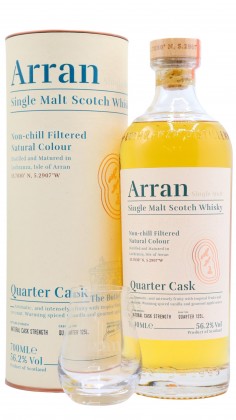 Arran Branded Glass & Quarter Cask