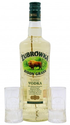 Zubrowka Shot Glasses & Bison Grass Polish Vodka