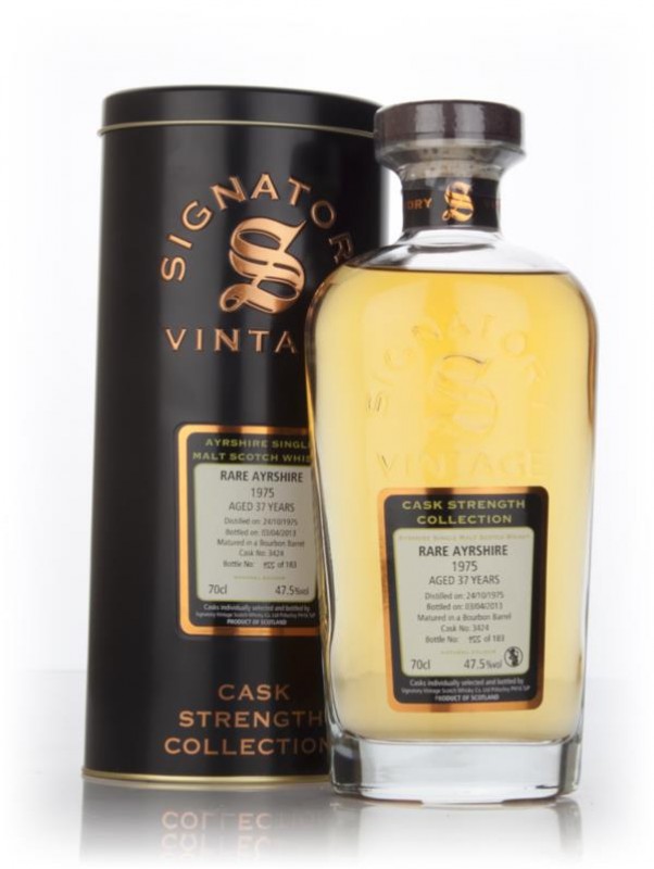 Rare Ayrshire 37 Year Old 1975 cask 3424 Cask Strength Collection