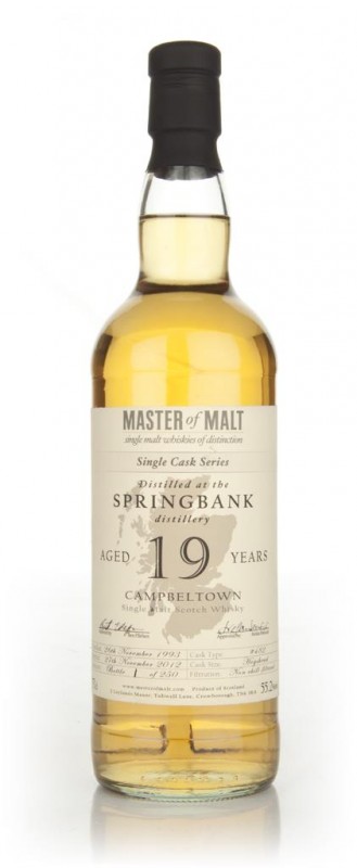 Springbank 19 Year Old Cask 482 Single Cask Master of Malt