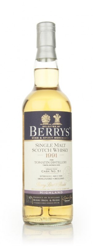 Tomatin 20 Year Old 1991 Berry Brothers & Rudd