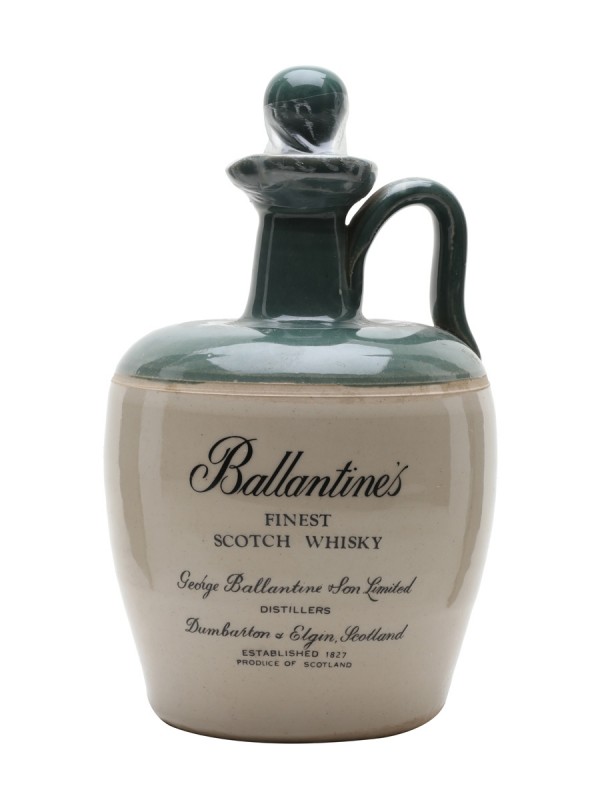 Ballantine's Blue Ceramic Decanter Bottled 1970s