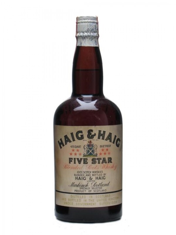 Haig Haig Five Star Spring Cap Bottled 1950s