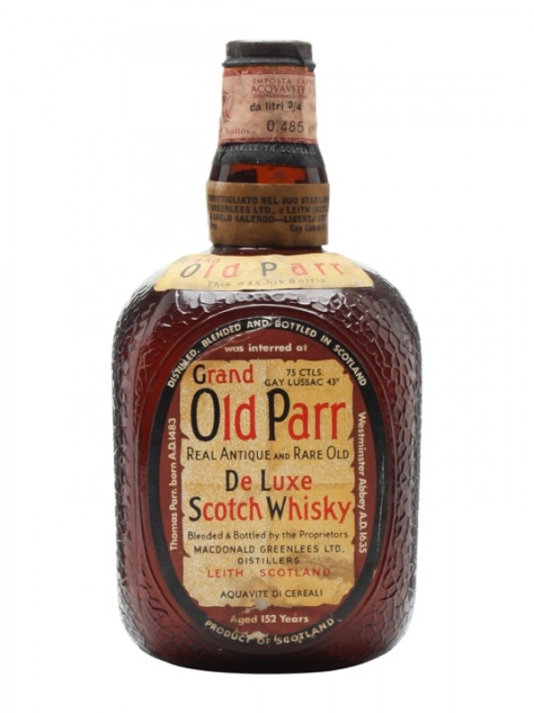 Old Parr Bottled 1940s Spring Cap