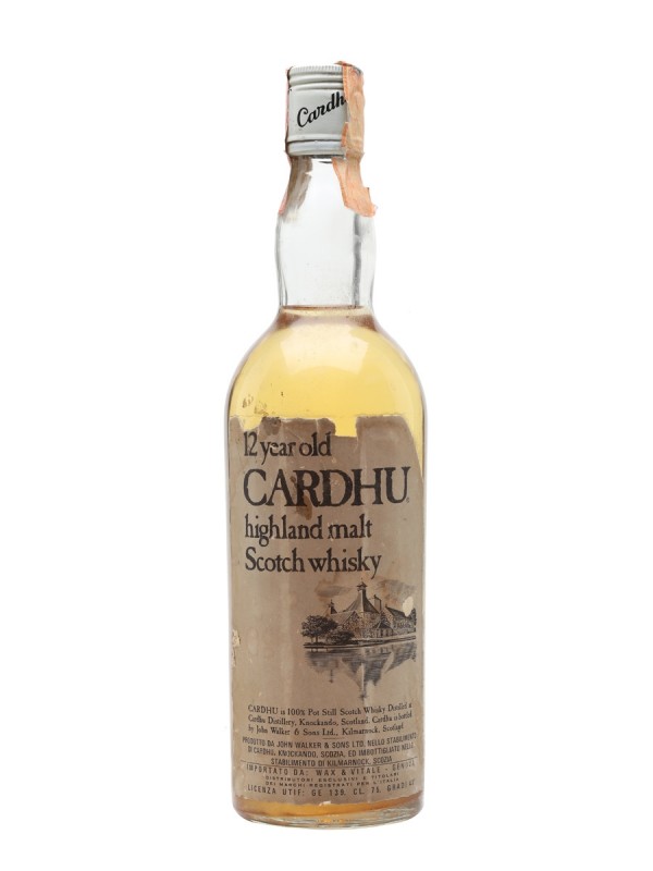 Cardhu 12 Year Old Bottled 1980's