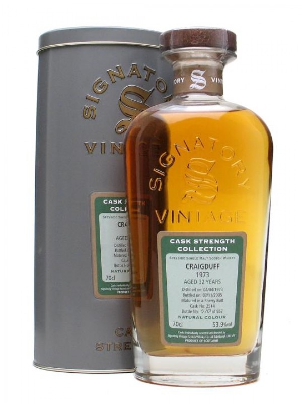 Craigduff 1973 32 Year Old Sherry Butt Signatory Cask Strength Collection Bottled 2005