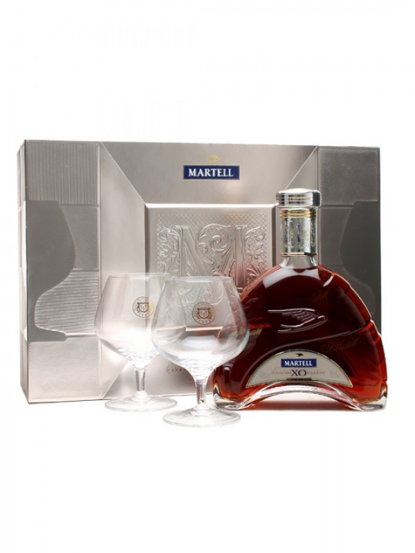 Martell XO Cognac 2 Glasses Gift Pack