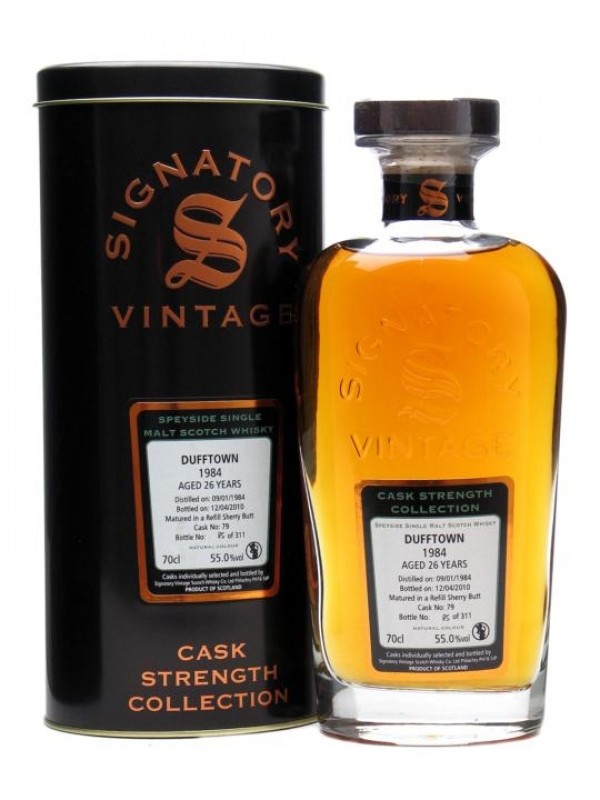 Dufftown 1984 26 Year Old Refill Sherry Butt #79 Signatory Cask Strength Collection