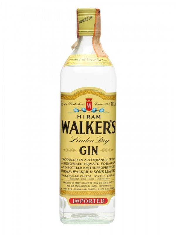 Hiram Walker London Dry Gin Bottled 1980s