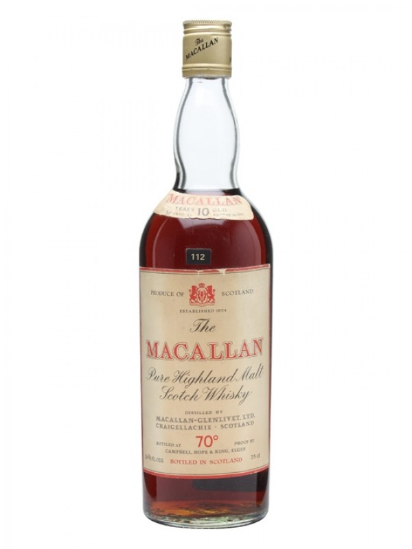 Macallan 10 Year Old Bottled 1960s Campbell Hope King