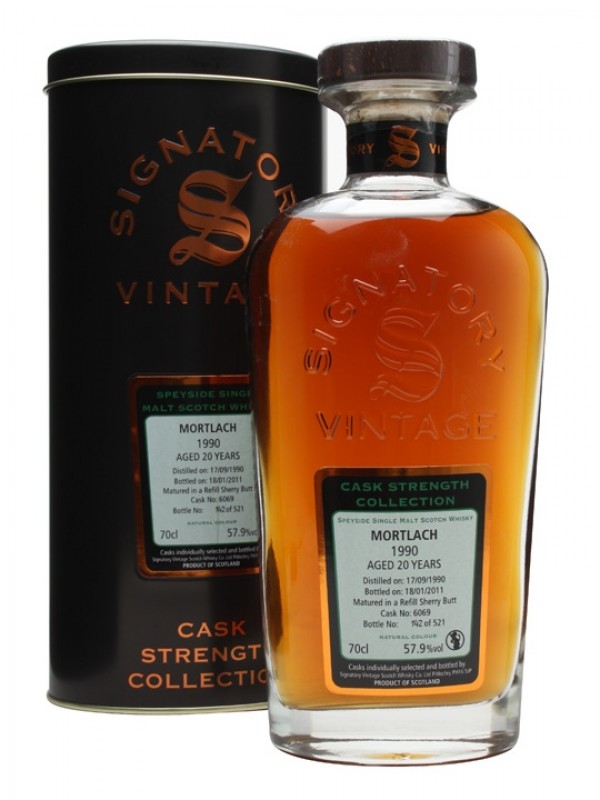 Mortlach 1990 20 Year Old Cask #6069 Signatory Cask Strength Collection