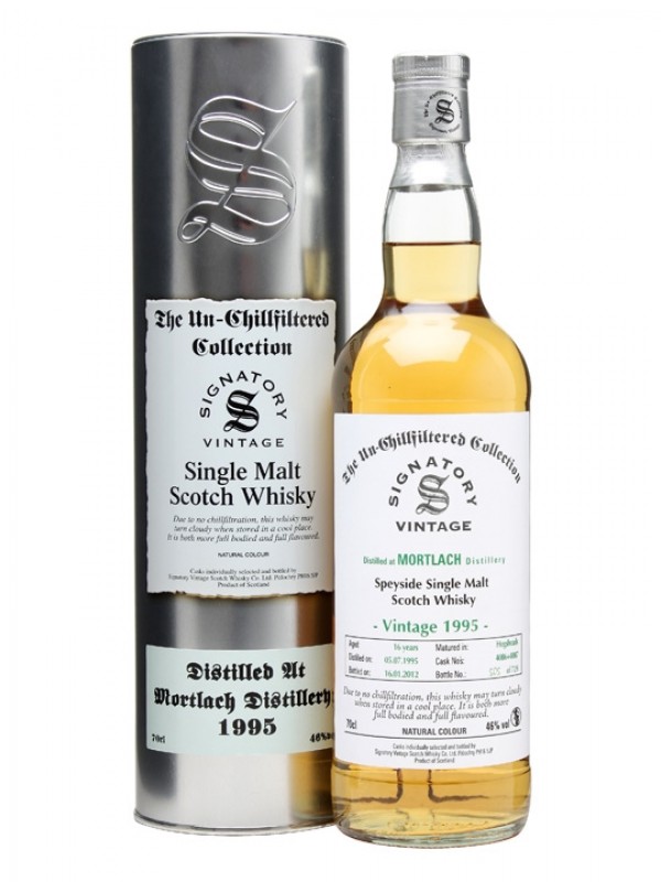 Mortlach 1995 16 Year Old Cask #4086 4087 Signatory Un-Chillfiltered Collection