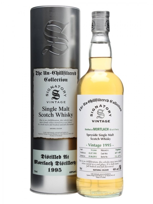 Mortlach 1995 16 Year Old Casks #4077+8 Signatory Un-Chillfiltered Collection