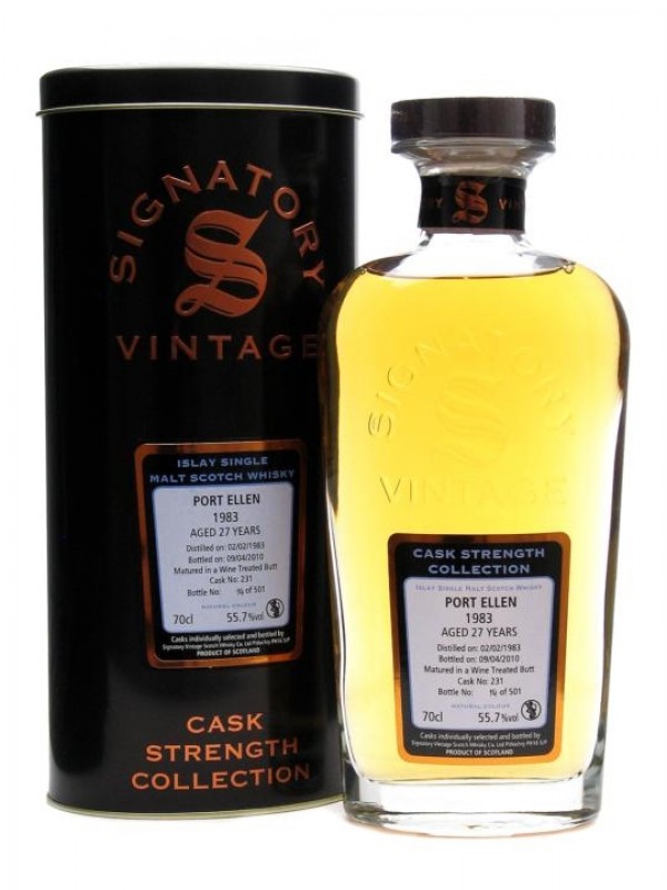 Port Ellen 1983 27 Year Old Wine Treated Butt Signatory Cask Strength Collection
