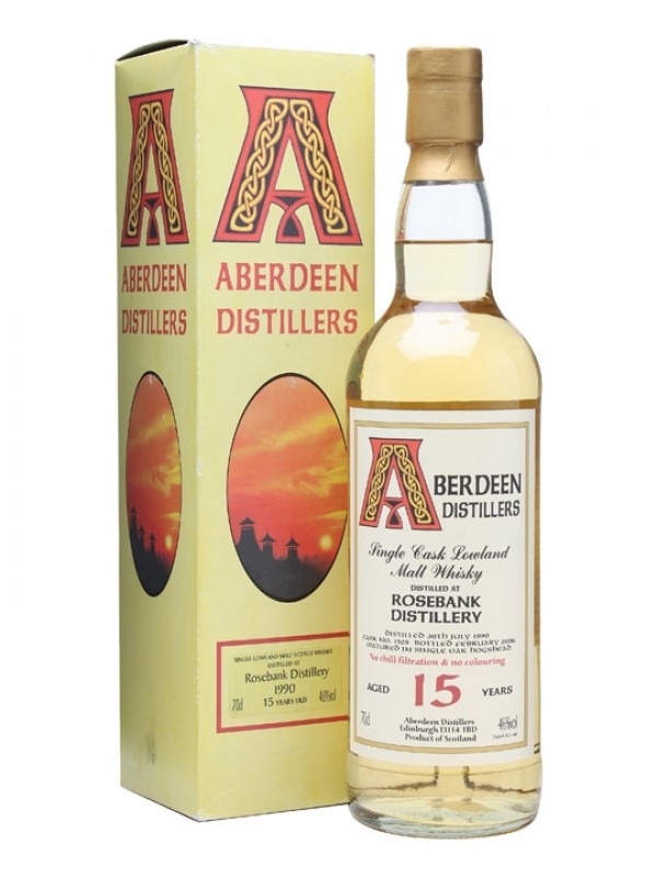 Rosebank 1990 15 Year Old Aberdeen Distillers
