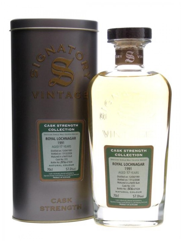 Royal Lochnagar 1991 17 Year Old Signatory Cask Strength Collection