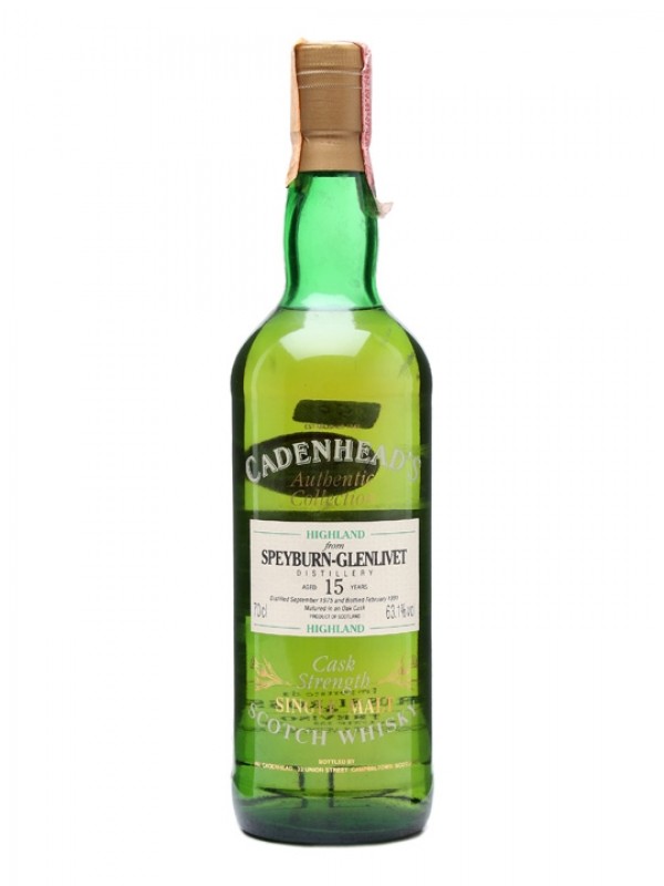 Speyburn Glenlivet 15 Year Old Bottled 1991 Cadenhead's