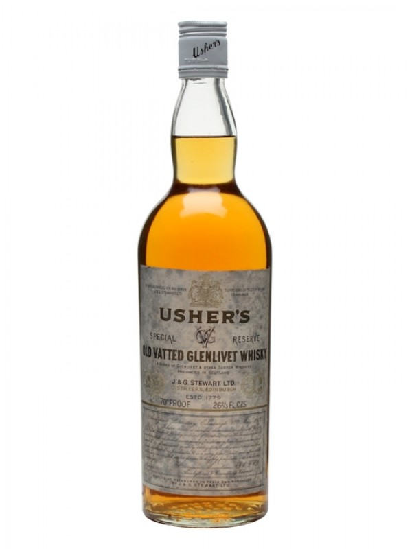 Usher's Old Vatted Glenlivet Bottled 1970s