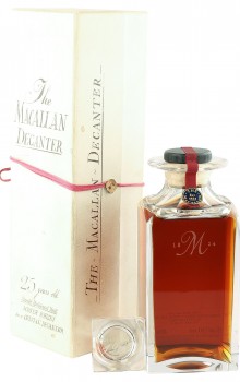 Macallan 1963 25 Year Old, Crystal Decanter with Stopper and Box