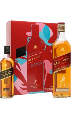 Johnnie Walker Red Label with Black Label 20cl Gift Set Blended Whisky